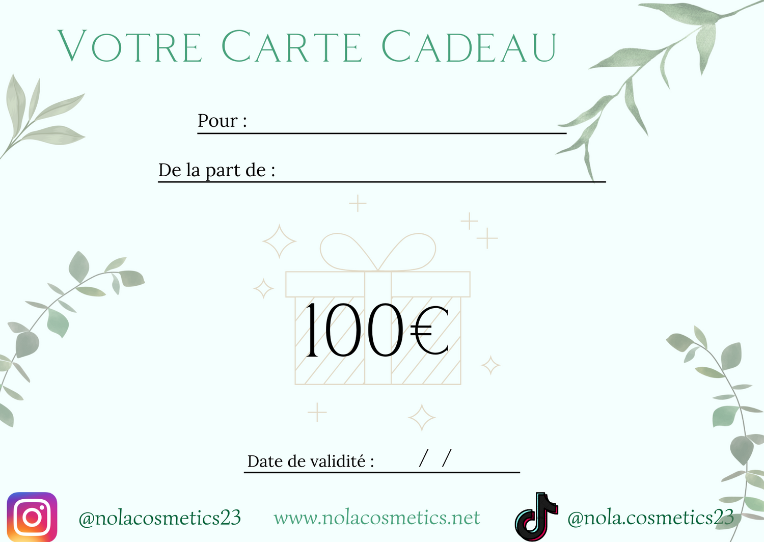 Cartes cadeaux